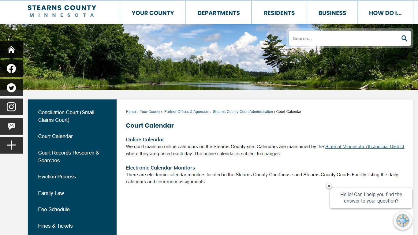 Court Calendar | Stearns County, MN - Official Website